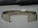 Amazing Herd Of Buffalo Vintage Native American Navajo Sterling Silver Bracelet Cuff Old-Nativo Arts