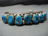 Amazing Howard S Begay Vintage Native American Jewelry Navajo Blue Turquoise Sterling Silver Bracelet-Nativo Arts