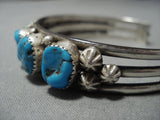Amazing Howard S Begay Vintage Native American Jewelry Navajo Blue Turquoise Sterling Silver Bracelet-Nativo Arts