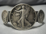 Amazing Native American Graduating Sterling Silver Coin Bracelet-Nativo Arts