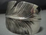 Amazing Native American Jewelry Navajo Feather Expert Sterling Silver Ben Begaye Bracelet-Nativo Arts