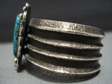 Amazing Native American Jewelry Navajo Turquoise Triangle Sterling Silver Bracelet-Nativo Arts