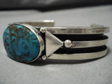 Amazing Native American Navajo Jeanette Dale Sterling Silver Turquoise Bracelet-Nativo Arts