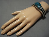 Amazing Native American Navajo Jeanette Dale Sterling Silver Turquoise Bracelet-Nativo Arts