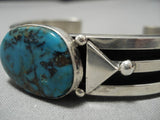 Amazing Native American Navajo Jeanette Dale Sterling Silver Turquoise Bracelet-Nativo Arts