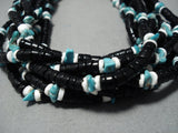 Amazing Old Vintage Native American Jewelry Navajo Carico Lake Turquoise Squaw Necklace Old-Nativo Arts