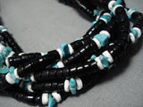 Amazing Old Vintage Native American Jewelry Navajo Carico Lake Turquoise Squaw Necklace Old-Nativo Arts