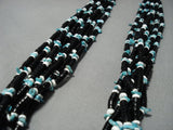 Amazing Old Vintage Native American Jewelry Navajo Carico Lake Turquoise Squaw Necklace Old-Nativo Arts