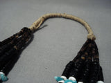 Amazing Old Vintage Native American Jewelry Navajo Carico Lake Turquoise Squaw Necklace Old-Nativo Arts