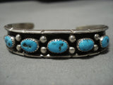 Amazing Phil Long Vintage Native American Navajo Turquoise Sterling Silver Bracelet-Nativo Arts