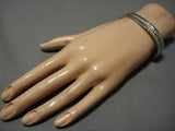 Amazing Real 14k Gold Vintage Native American Navajo Sterling Silver Sun Bracelet Old-Nativo Arts