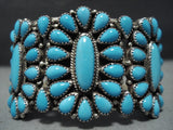 Amazing Tim Yazzie Vintage Native American Jewelry Navajo Sterling Silver Turquoise Bracelet Old-Nativo Arts