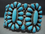Amazing Tim Yazzie Vintage Native American Jewelry Navajo Sterling Silver Turquoise Bracelet Old-Nativo Arts