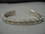 Amazing Vintage Hopi Native American Sterling Silver Bracelet Old-Nativo Arts