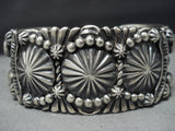 Amazing Vintage Native American Jewelry Hopi Sterling Silver 116 Grams Bracelet Old Cuff-Nativo Arts