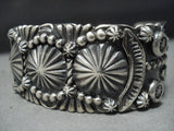Amazing Vintage Native American Jewelry Hopi Sterling Silver 116 Grams Bracelet Old Cuff-Nativo Arts