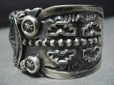 Amazing Vintage Native American Jewelry Hopi Sterling Silver 116 Grams Bracelet Old Cuff-Nativo Arts