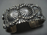 Amazing Vintage Native American Jewelry Hopi Sterling Silver 116 Grams Bracelet Old Cuff-Nativo Arts