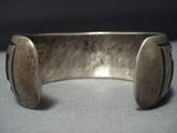 Amazing Vintage Native American Jewelry Hopi Sterling Silver Dramatic Scene Bracelet Old Cuff-Nativo Arts