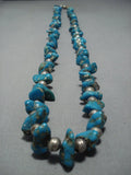 Amazing Vintage Native American Jewelry Navajo Cerrillos Turquoise Sterling Silver Necklace Old-Nativo Arts