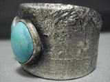 Amazing Vintage Native American Jewelry Navajo Green Turquoise Sterling Silver Bracelet-Nativo Arts