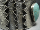 Amazing Vintage Native American Jewelry Navajo Green Turquoise Sterling Silver Bracelet-Nativo Arts