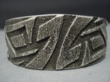 Amazing Vintage Native American Jewelry Navajo 'Lightnng Strike' Sterling Silver Bracelet-Nativo Arts