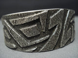Amazing Vintage Native American Jewelry Navajo 'Lightnng Strike' Sterling Silver Bracelet-Nativo Arts