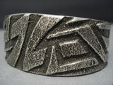 Amazing Vintage Native American Jewelry Navajo 'Lightnng Strike' Sterling Silver Bracelet-Nativo Arts