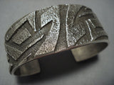 Amazing Vintage Native American Jewelry Navajo 'Lightnng Strike' Sterling Silver Bracelet-Nativo Arts
