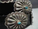 Amazing Vintage Native American Jewelry Navajo Sterling Silver Green Turquoise Concho Belt Old-Nativo Arts