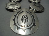 Amazing Vintage Native American Jewelry Navajo Sterling Silver Squash Blossom Necklace Old-Nativo Arts