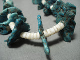 Amazing Vintage Native American Jewelry Navajo Sterling Silver Turquoise Necklace Old Pawn-Nativo Arts