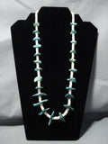 Amazing Vintage Native American Jewelry Navajo Sterling Silver Turquoise Necklace Old Pawn-Nativo Arts