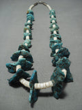 Amazing Vintage Native American Jewelry Navajo Sterling Silver Turquoise Necklace Old Pawn-Nativo Arts