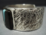 Amazing Vintage Native American Jewelry Navajo Turquoise Ironwood Trapezoid Sterling Silver Bracelet-Nativo Arts