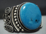 Amazing Vintage Native American Jewelry Navajo Turquoise Nel Burbank Sterling Silver Bracelet Old-Nativo Arts