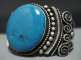 Amazing Vintage Native American Jewelry Navajo Turquoise Nel Burbank Sterling Silver Bracelet Old-Nativo Arts
