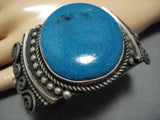Amazing Vintage Native American Jewelry Navajo Turquoise Nel Burbank Sterling Silver Bracelet Old-Nativo Arts