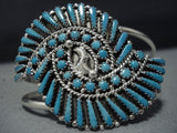 Amazing Vintage Native American Jewelry Navajo Turquoise Sterling Silver Charlie Parker Bracelet-Nativo Arts