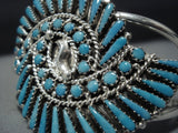 Amazing Vintage Native American Jewelry Navajo Turquoise Sterling Silver Charlie Parker Bracelet-Nativo Arts