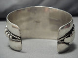 Amazing Vintage Native American Navajo Amber Sterling Silver Julia Etsitty Bracelet Old-Nativo Arts