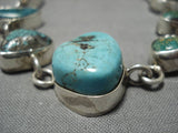 Amazing Vintage Native American Navajo Blue Turquoise Sterling Silver Begay Bracelet Old-Nativo Arts