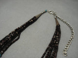 Amazing Vintage Native American Navajo Carico Lake Turquoise Sterling Silver Necklace Old-Nativo Arts