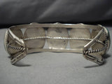 Amazing Vintage Native American Navajo Damale Turquoise Sterling Silver Bracelet Old-Nativo Arts