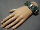Amazing Vintage Native American Navajo Damale Turquoise Sterling Silver Bracelet Old-Nativo Arts