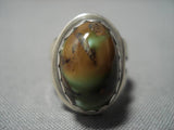 Amazing Vintage Native American Navajo Domed Royston Turquoise Sterling Silver Ring Old-Nativo Arts