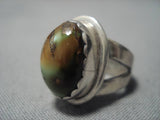 Amazing Vintage Native American Navajo Domed Royston Turquoise Sterling Silver Ring Old-Nativo Arts