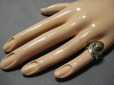 Amazing Vintage Native American Navajo Domed Royston Turquoise Sterling Silver Ring Old-Nativo Arts