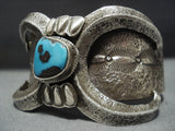 Amazing Vintage Navajo Bisbee Turquoise Sterling Silver Native American Jewelry Bracelet-Nativo Arts